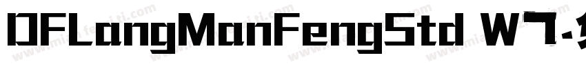 DFLangManFengStd W7字体转换